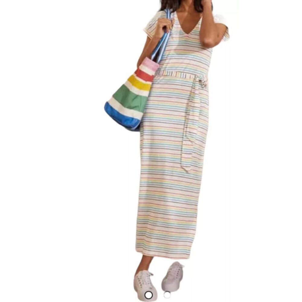 Boden Multicolor Striped Midi Dress